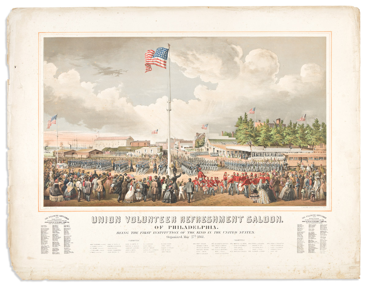 (CIVIL WAR.) James Queen. Union Volunteer Refreshment Saloon, of Philadelphia,